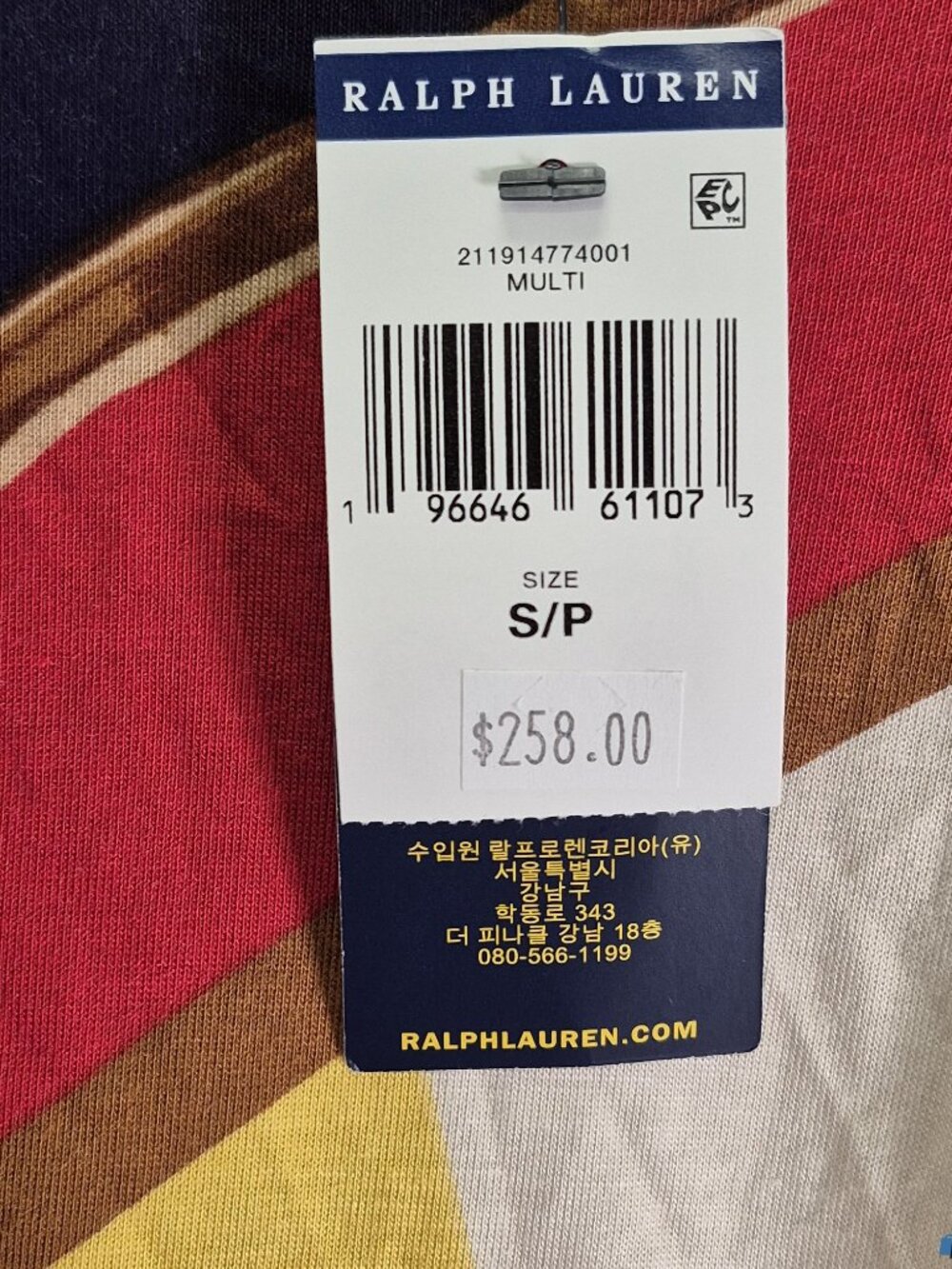Polo Ralph Lauren Scarf-Print Long-Sleeve Wrap Midi Dress Size S NWT - Picture 6 of 6